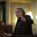Joan Tardà, ayer, en la tribuna del Congreso de los Diputados.