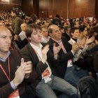 José Antonio Díez, junto a Carlos Martínez, alcalde de Soria. Detrás, Francisco Álvarez.