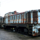 Las locomotoras desguazadas, fotografiadas en noviembre de 2012. DANIEL PÉREZ LANUZA