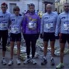 Los atletas leoneses, el pasado febrero, en el Duatlón Milagros