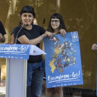 Anna Gabriel durante la presentación de la campaña Autodeterminació, desobediència, Paisos Catalans, escombrem-los.