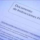 Ejemplar de uno de los documentos de instrucciones previas que usa la administración. DL
