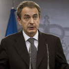 Rodríguez Zapatero, durante la rueda de prensa que ofreció al término del Consejo de Ministros