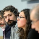 Los portavoces de los grupos de la oposición en la comisión de investigación. RUBÉN CACHO