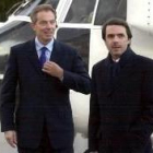 Blair y Aznar, ayer en Madrid