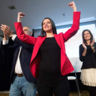 Inés Arrimadas, en su último acto público celebrado el viernes en Barcelona.