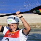 Maialen Chourraut, cuando se proclamó campeona olímpica en los Juegos de Río-2016.