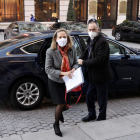 Nadia Calviño llega la pasada semana a un foro económico en Madrid. BENITO ORDÓÑEZ