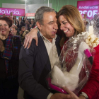 Díaz participó ayer en un acto con candidatos en Sevilla.