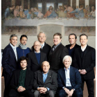 George Clooney y el equipo de ‘The Monuments Men’ ante ‘La última cena’, de Da Vinci.