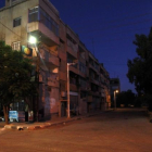 Calles vacías en Hama, ayer.