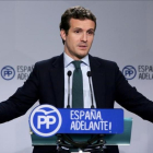 El vicesecretario de comunicación del PP, Pablo Casado, en una foto de archivo.