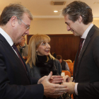 El ministro, anteayer en Asturias con Silván y Gancedo. JESÚS