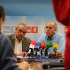 José Giménez y José Antonio Díez, ayer.