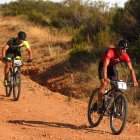 La carrera Cuadros-Camposagrado puso al día el Circuito Leonés de BTT con Didier y Sandra como triunfadores. FERNANDO OTERO