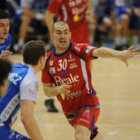 Doder, en un partido con el Reale Ademar esta temporada.