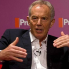 Blair, durante su intervención en un acto del 'think thank' Progress, en Londres, este miércoles.