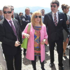 González, Velasco, Isabel Carrasco, Suárez-Quiñones y Guillermo García, ayer en Congosto.