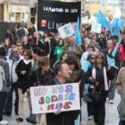 Una manifestación en las calles de León contra la Sama-Velilla.