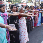 Protestas feministas en la India.
