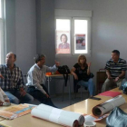 Pastor (izq.) en la reunión en que decidieron intentar formar gobierno