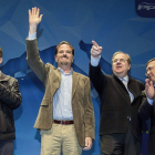 Herrera, con Iturgáiz, el alcalde de Burgos y el presidente provincial del PP.