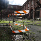 Restos de las catas realizadas ya en el patio del Seminario Mayor para estudiar el terreno sobre el que se asentará la cúpula