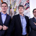 James Hamilton, Juan Carlos Cruz y José Andrés Murilla, víctimas de pederastia, en Roma.