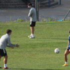 Curro, a la derecha, jugador de la Deportiva en la pasada temporada, será rival este domingo con la camiseta de la UD Almería. L. DE LA MATA