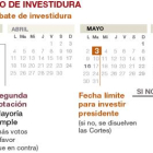 El presidente del Congreso, Patxi López, anuncia que el pleno de investidura se avanza un día.