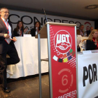 Agustín Prieto clausuró el pasado congreso regional de UGT.