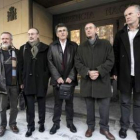 Imagen de archivo de los cinco directivos de «Egunkaria» juzgados por la Audiencia.