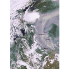 Un satélite muestra el humo de los incendios de Rusia