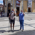 Pedro Hidalgo llegó el lunes a La Bañeza. DL