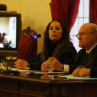 Morala, Llamas, Rivera y Gavilanes, ante la tele de la que declaración por videoconferencia. RAMIRO