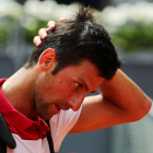 Novak Djokovic, antes de caer eliminado.
