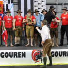 Günther Heim al frente, el equipo austriaco celebraba en Brest su primer título de campeones europeos de las Luchas Celtas. A.B.