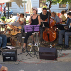 Los leoneses 4 Gatos Swing durante su actuación de ayer en Villamañán.