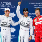 Hamilton, Rosberg y Vettel, los mejores en la pole.