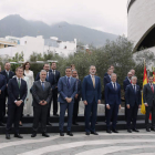 Imagen del presidente Sánchez con los presidentes de las Comunidades. JUAN CARLOS HIDALGO
