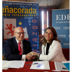 Luis José Cillero y Hortensia Roig, ayer en San Marcos.
