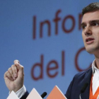 Albert Rivera, durante su intervención en la asamblea general de Ciudadanos.