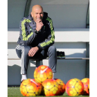 Zidane, en su primer entrenamiento con el Madrid