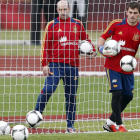 El guardameta Iker Casillas durante uno de los últimos entrenamientos de la Selección.