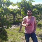 Matías Messi, en unos viñedos de Mendoza.