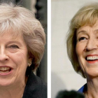 Theresa May, a la izquierda, y Andrea Ledsom, derecha.