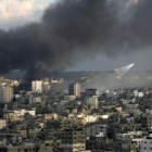 Ataque con misiles sobre la ciudad de Gaza en una imagen de archivo correspondiente a la ofensiva de