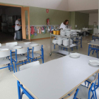 Imagen de la organización de un comedor escolar en un centro de la provincia de León.