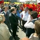 Herrera, en el transcurso de la feria en la que anunció el apoyo al sector agrario