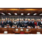 Juan Vicente Herrera estuvo presente en la formación del grupo parlamentario del PP de Castilla y León en el Senado. RAQUEL P. VIECO